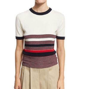 Rag & Bone - Krista Striped Short-sleeved Sweater